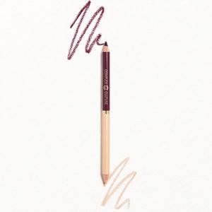 Double Dimension Dual Ended Eyeliner Pencil in Matte Deep Plum / Metallic Pearl